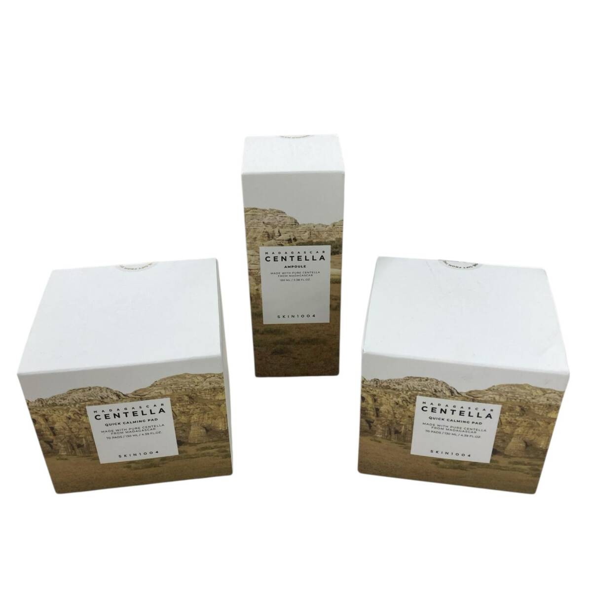 186000 3点 未開封品 センテラ SKIN1004 クイックカーミングパッド 70枚 マダガスカル センテラアンプル 100ml まとめ売り MADAGASCAR拍卖