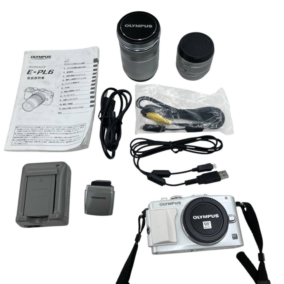 186000 現状品 OLYMPUS オリンパス ミラーレス一眼 E-PL6 ホワイト拍卖