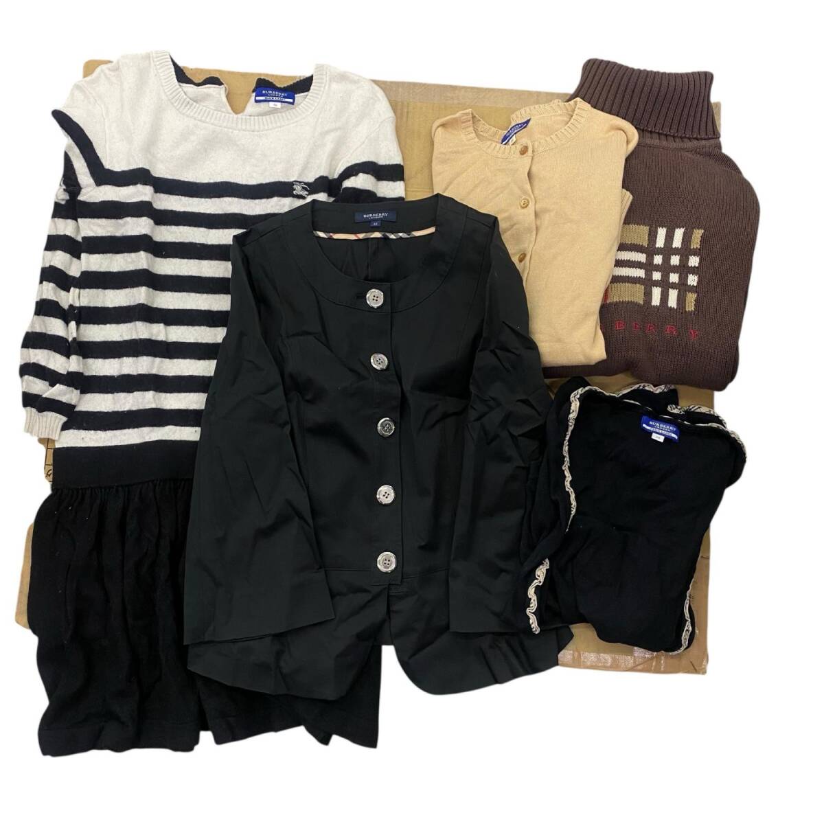 186005 BURBERRY バーバリー ロンドン ブルーレーベル ジャケット ニット ワンピ 5点まとめ売り拍卖
