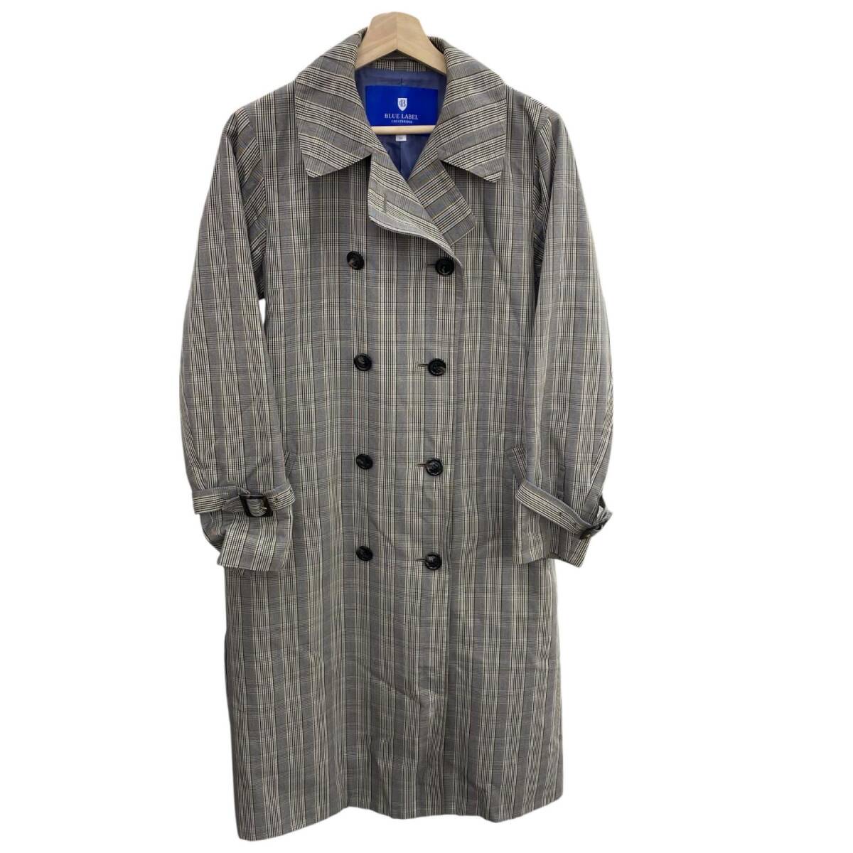 186005 BLUE LABEL CRESTBRIDGE クレストブリッジブルーレーベル トレンチコート グレンチェック 38拍卖