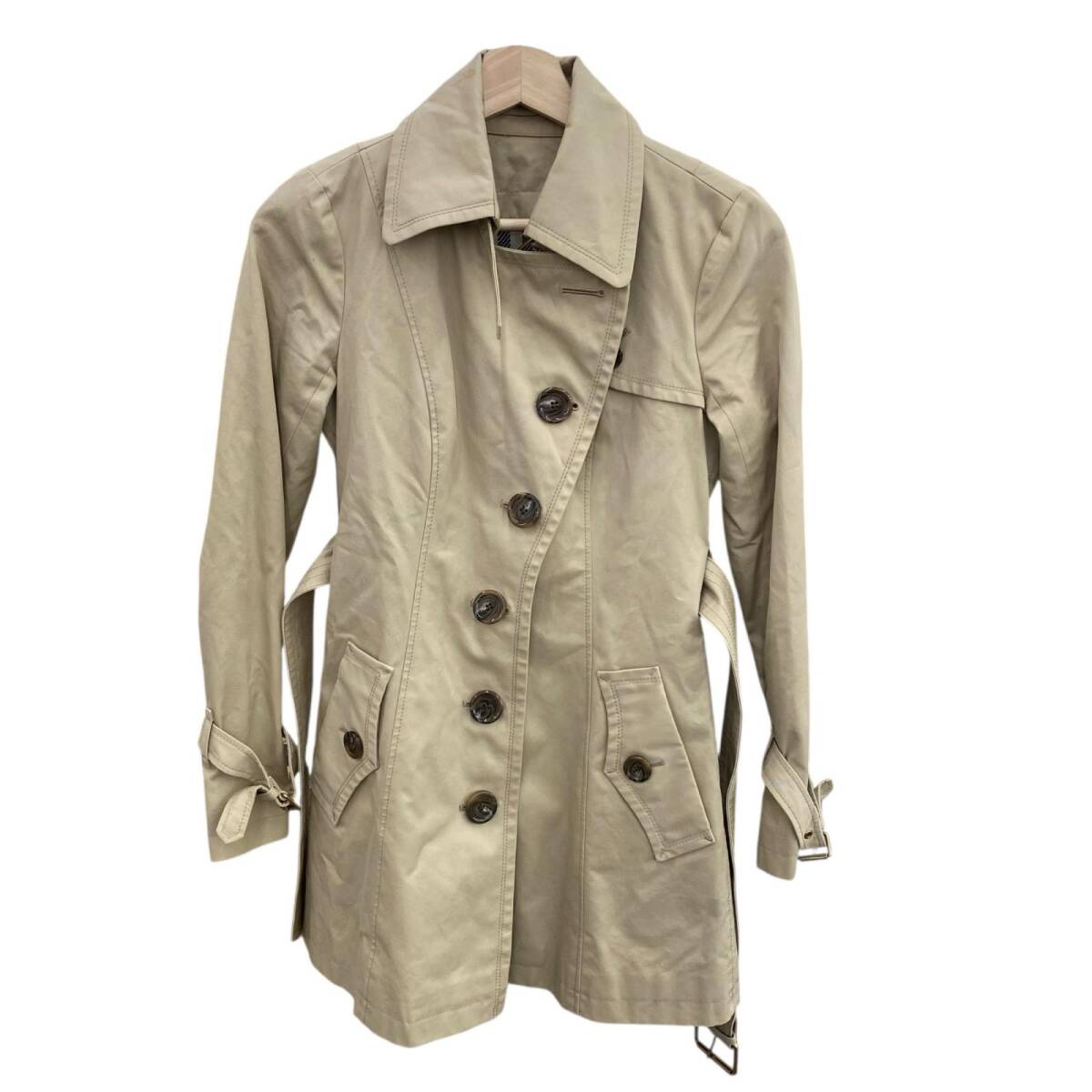 186005 BURBERRY BLUE LABEL バーバリーブルーレーベル トレンチコート 38拍卖