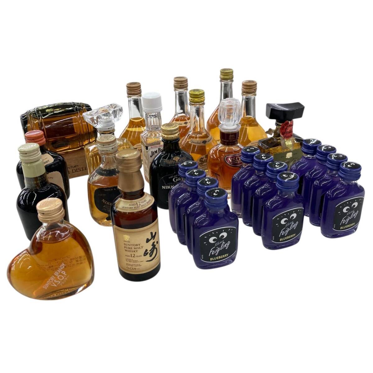 186000 ウイスキー ブランデー 他 お酒MIX ミニボトル 28点 まとめ売り 28点まとめ売り拍卖