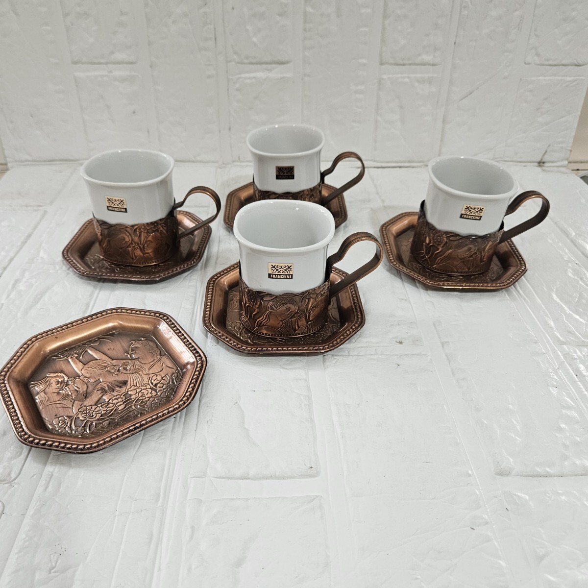 【美品】 カップ&ソーサー フランセーヌ コーヒーカップ 4客 食器 コレクション拍卖