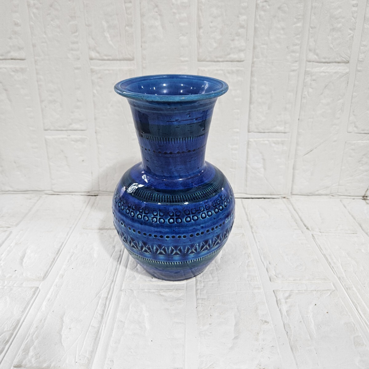 【美品】 ITALY FLAVIA 花瓶 フラワーベース 陶器 飾り コレクション拍卖