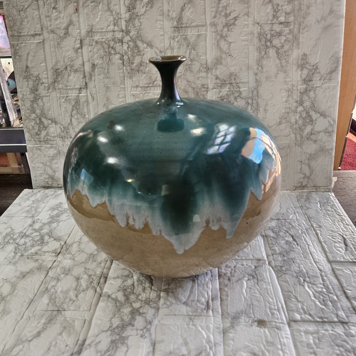 【美品】上野焼 一輪挿し 壺 花器 陶器 花入 コレクション インテリア拍卖