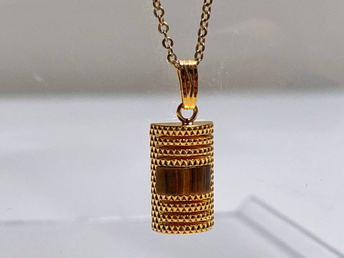 10-2 タイガーアイ ネックレス ゴールド チェーン 天然石 アクセサリー拍卖