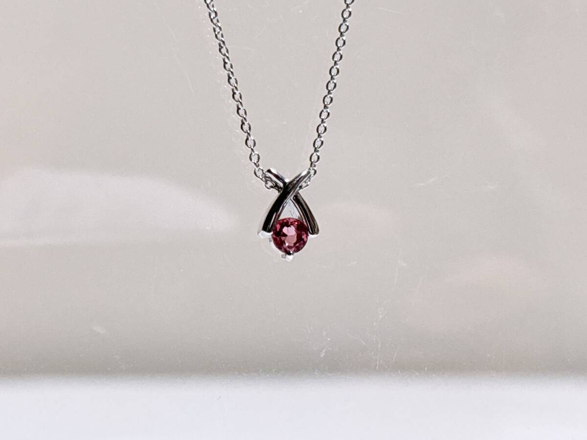 10-30 ピンク ラインストーン ネックレス シルバー チェーン アクセサリー拍卖