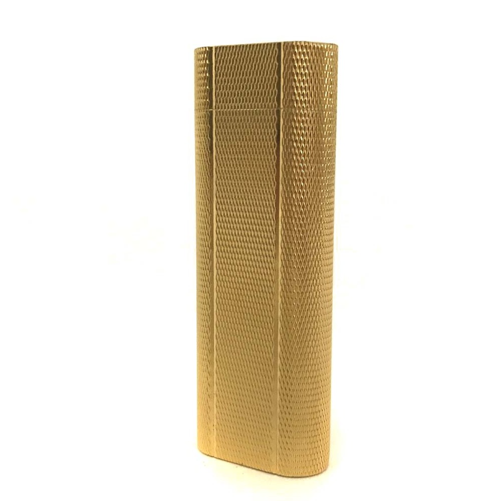 1円 Cartier カルティエ オーバル型 ガスライター 着火確認済み 喫煙具 ゴールド /JP0307拍卖