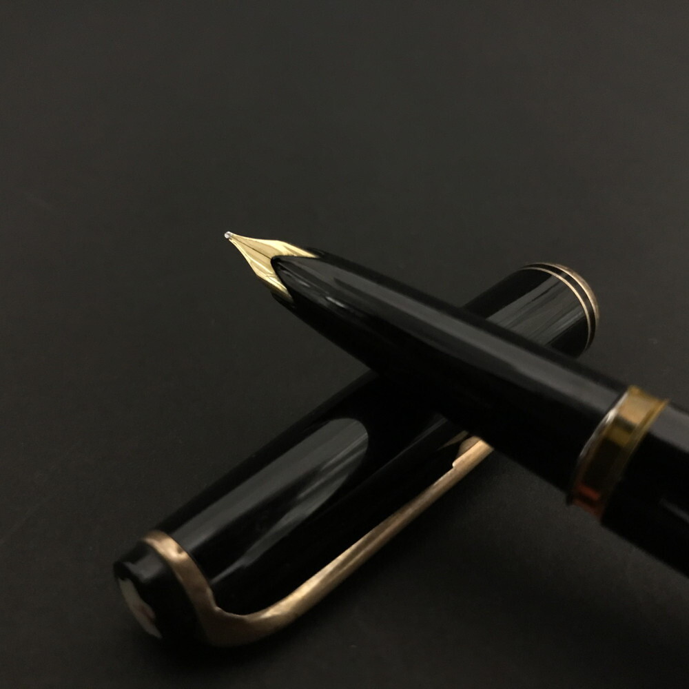 1円 MONTBLANC モンブラン No.22 ホワイトスター 万年筆 ペン 文房具 筆記用具 ブラック /ZX1806拍卖