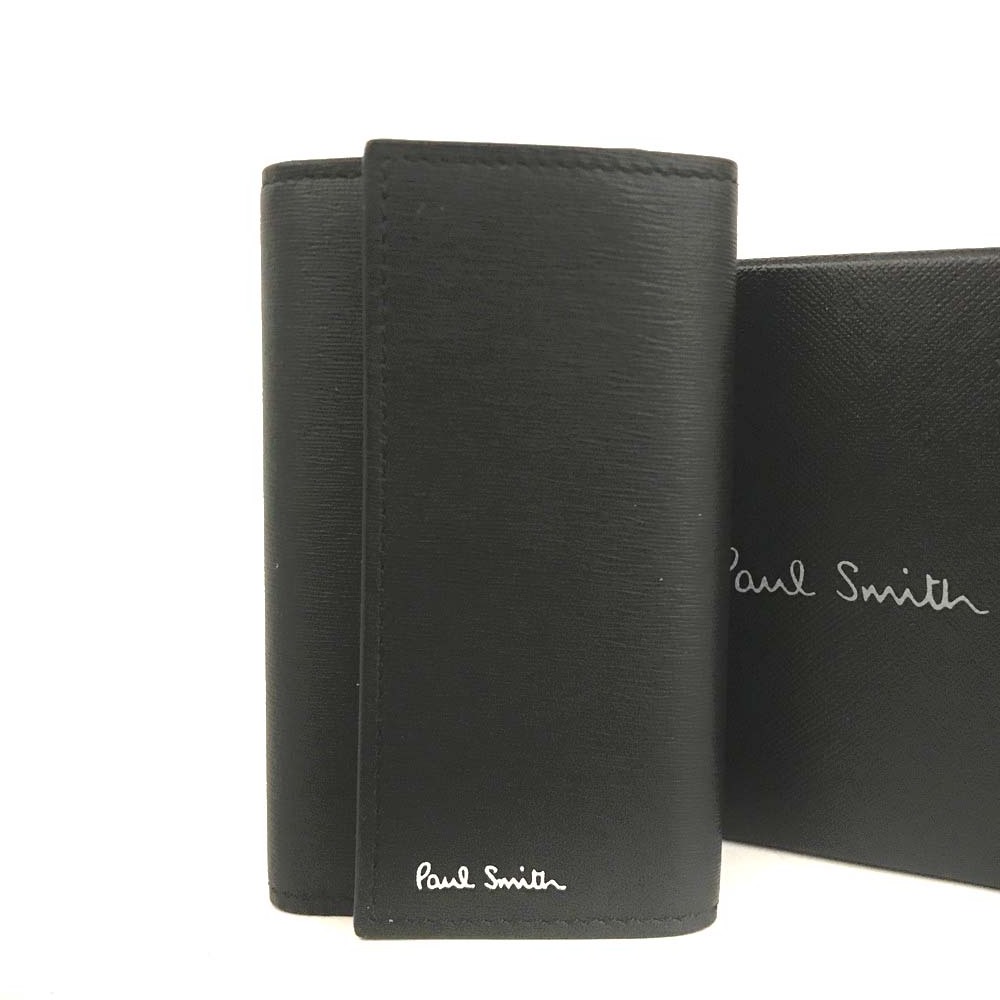 1円 未使用品 Paul Smith ポールスミス レザー 6連キーケース ブラック /JP0815拍卖