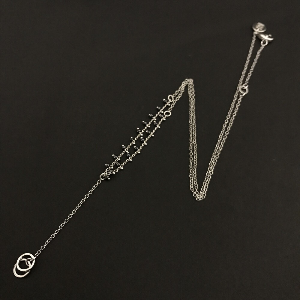 1円 極美品 MK MICHEL KLEIN エムケーミッシェルクラン サークル ビーズ ネックレス アクセサリー シルバー /ZX2017拍卖