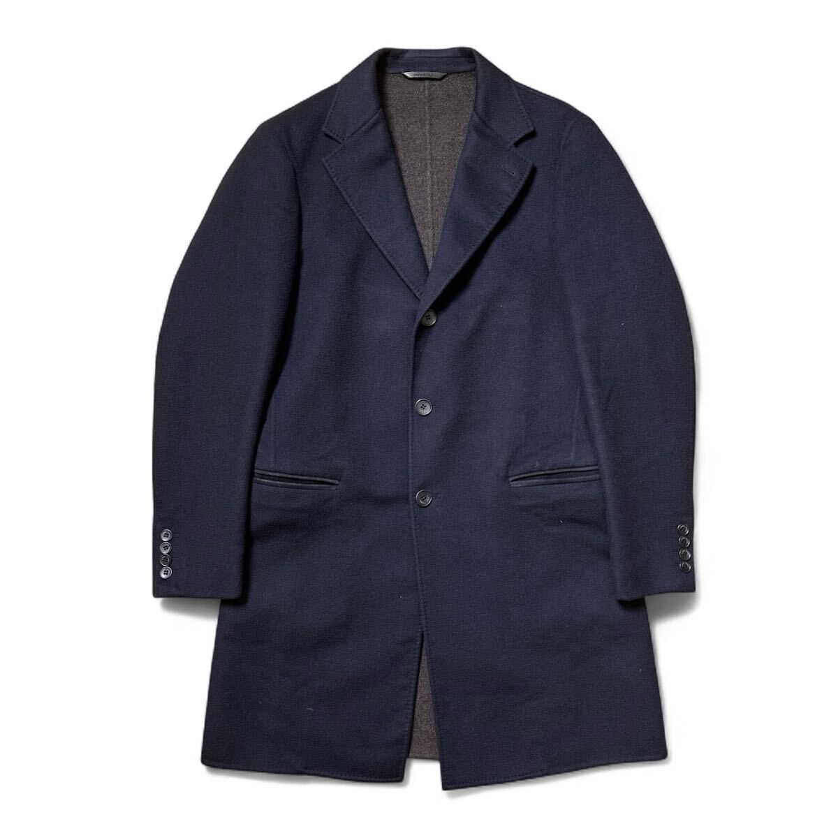 定価70万 未使用級 本家 ロロピアーナ カシミヤ100% チェスターコート ネイビー M 拍卖