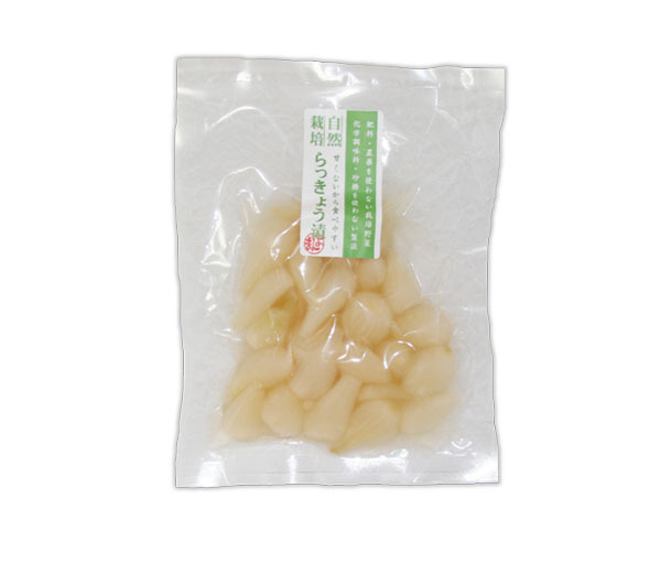 らっきょう漬け (70g) ★無肥料無農薬の自然栽培らっきょうを漬け込みました★無添加無化学調味料★甘くない、砂糖を使わずさわやか♪拍卖