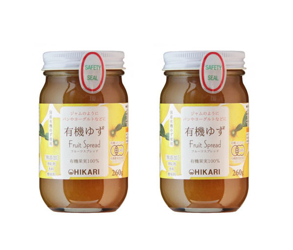 有機 ゆずフルーツスプレッド 520g(260gX2本)★オーガニック★無添加・無人工甘味料★砂糖不使用で、有機果汁を使って甘みを出しています拍卖