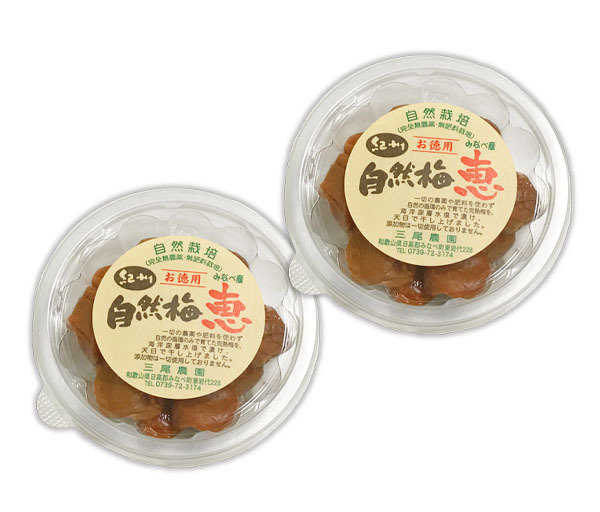 紀州自然梅「恵」お徳用 400g(200gX2個)★無添加・無着色★無肥料・無農薬の究極の自然栽培★古くからある和歌山の優良品種♪大粒果肉♪拍卖