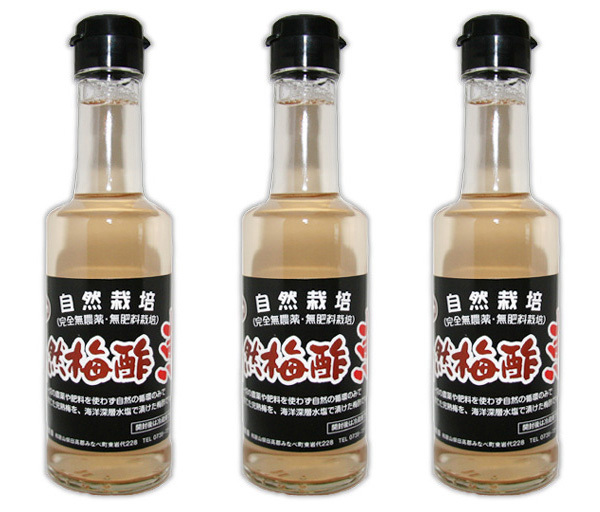 紀州 自然梅酢 「恵」 600ml(200mlX3本) ★無添加・無化学調味料・無着色★無肥料・無農薬の究極の自然栽培★爽やかな酸味が美味しい♪拍卖