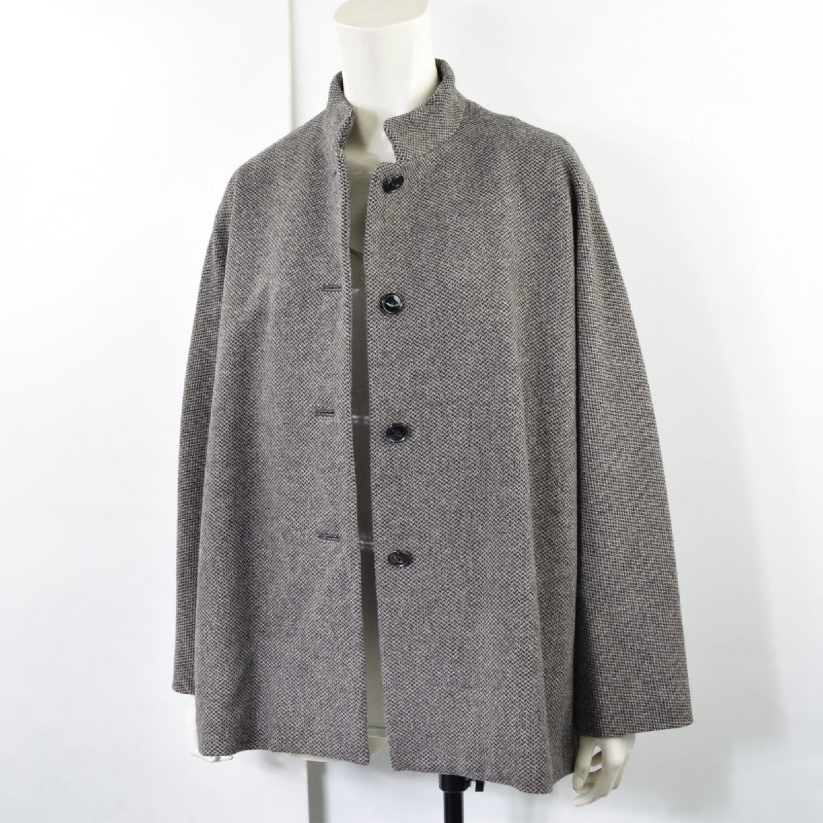 2727-25R0065★ARTS&SCIENCE アーツ&サイエンス★茶系 アンゴラカシミヤ混ウール ツィードジャケット サイズ1 ゆったり幅 オーバーサイズ拍卖