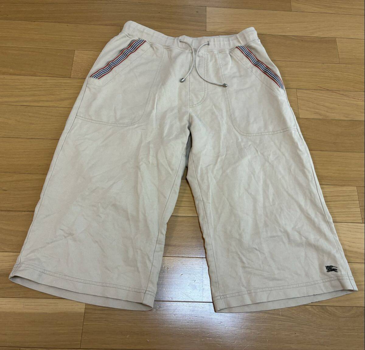 バーバリー ロンドン ハーフパンツ 160センチ ボトムス キッズジュニア 男の子男子 半ズボン 七分丈 ベージュ レディースにも 拍卖