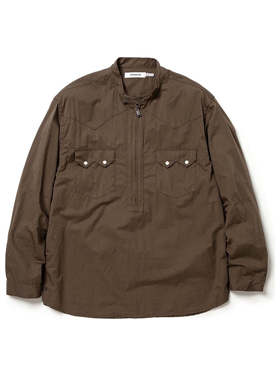 nonnative RANCHER PULLOVER SHIRT RELAXED FIT COTTON SATIN 0 シャツ拍卖