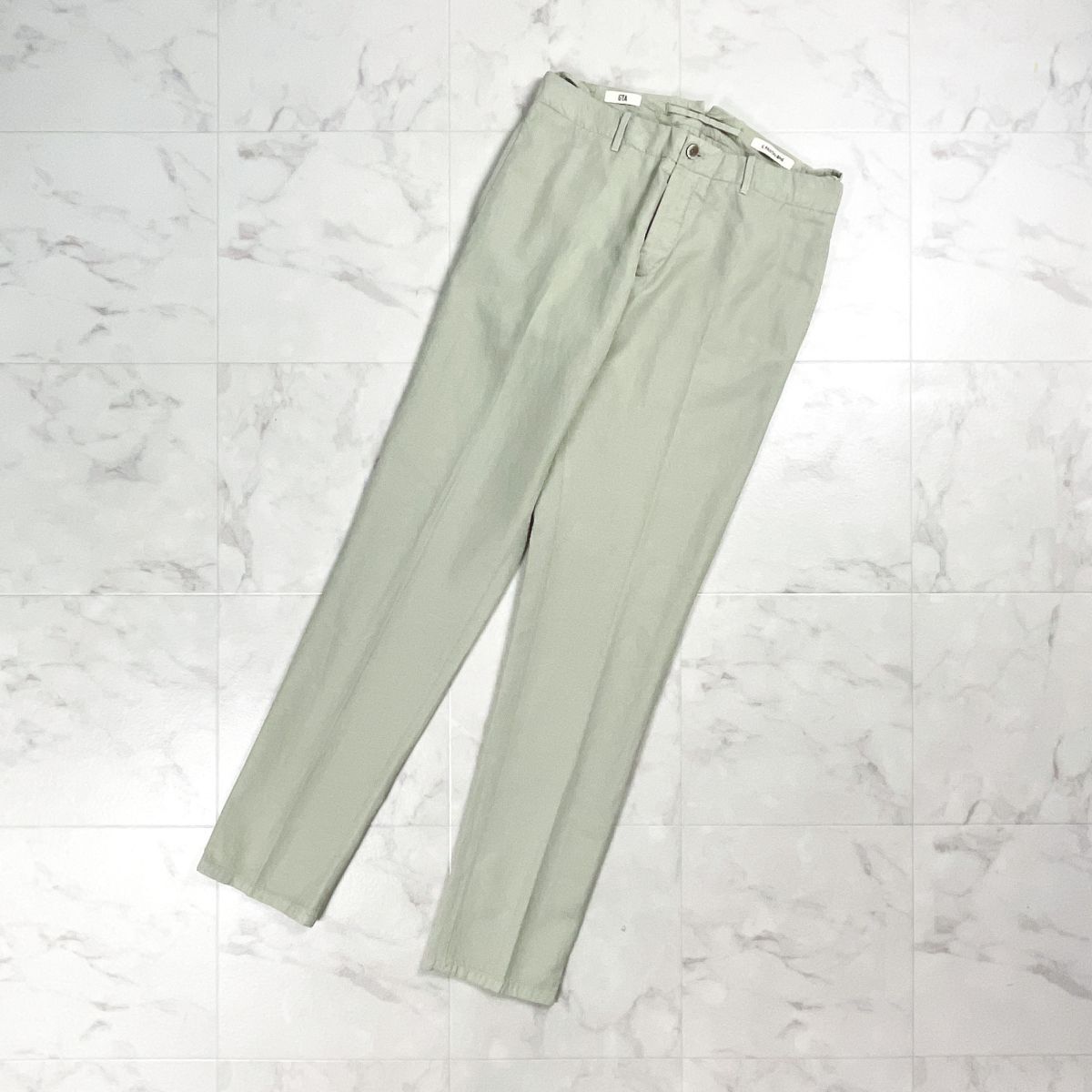 美品 GTA IL PANTAL ONE ジーティーアー イルパンタローネ テーパードパンツ ボトムス メンズ パステルグリーン サイズ46*GD1045拍卖