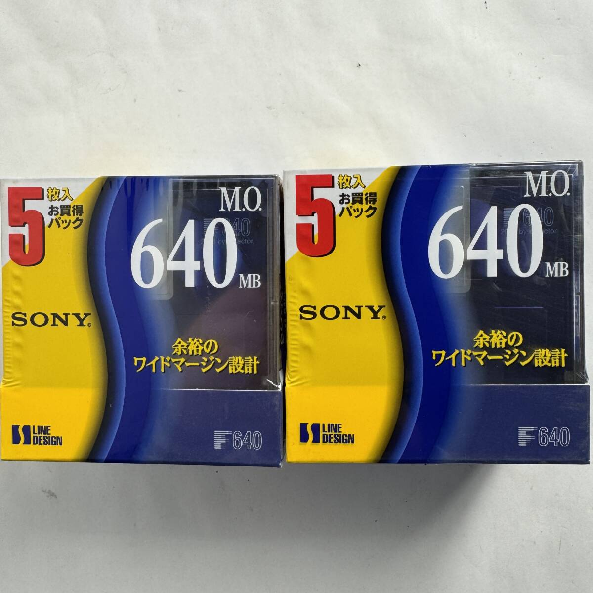 SONY 3.5型MOディスク 5枚入り 2パック 10枚セット 5EDM-640C2 640MB ワイドマージン 長期保管品 B2 R7904拍卖