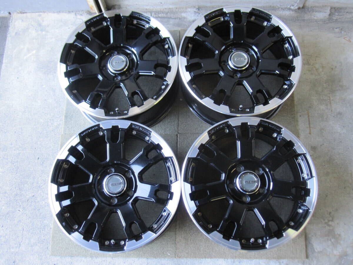 RAYS DAYTONA デイトナ FDX-F7 17インチ アルミホイール 17x7J +40 5H 114.3 札幌 手渡無料 4本 デリカ D5 RAV4 エクストレイル ブラック拍卖