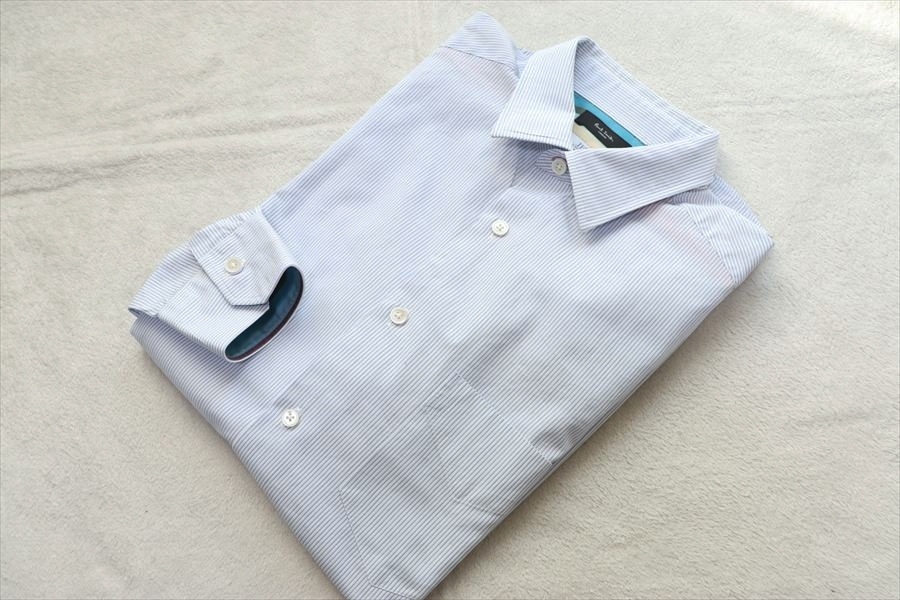 PaulSmith TESTA ポールスミス メンズ 長袖 ドレスシャツ ストライプ コットンシャツ L 拍卖
