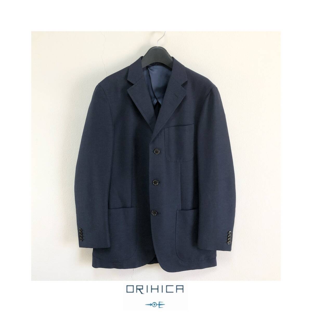 ORIHICA オリヒカ テーラード ビジネスカジュアル ウール混 VITTO RIO VENETO ジャケット 3ピース ネイビー シングルジャケット M~Lサイズ拍卖