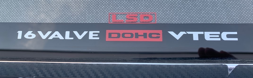 ホンダ 16VALVE DOHC VTEC 自作ステッカー 純正生産販売終了のため自家用車用に作成しました拍卖