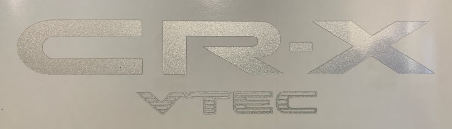 ホンダ CR-X VTEC ロゴマーク風 自作ステッカー 純正生産販売終了のため自家用車用に作成しました!拍卖