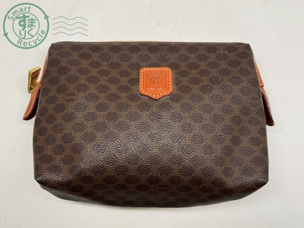 BJ0605115 ● CELINE セリーヌ マカダム柄 ヴィンテージ ポーチ マルチケース MC98/1 ユニセックス 中古品 used品 現状品拍卖