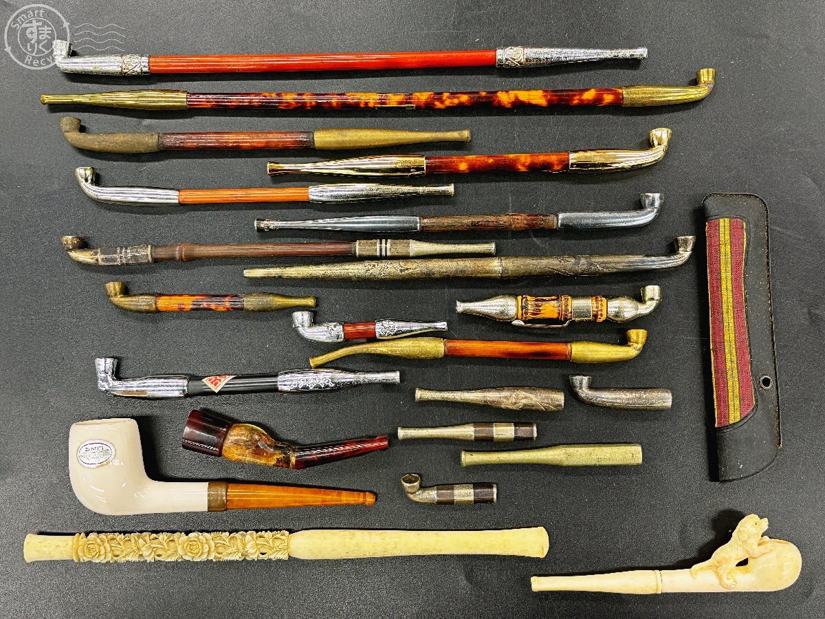 BJ0106473 ♭ 1円~! まとめ売り キセル パイプ 煙管 他 15点以上 木製 喫煙具 タバコ たばこグッズ 喫煙用品 煙草 タバコ用品 中古拍卖