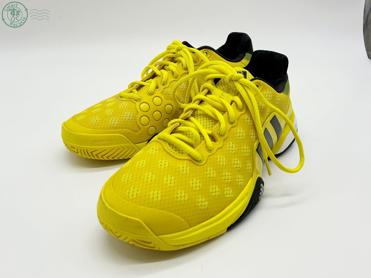 BJ0606969 ♭adidas アディダス テニスシューズ 靴 表記サイズ 26.5cm スポーツ イエロー系 バリケード スニーカー メンズ 中古拍卖
