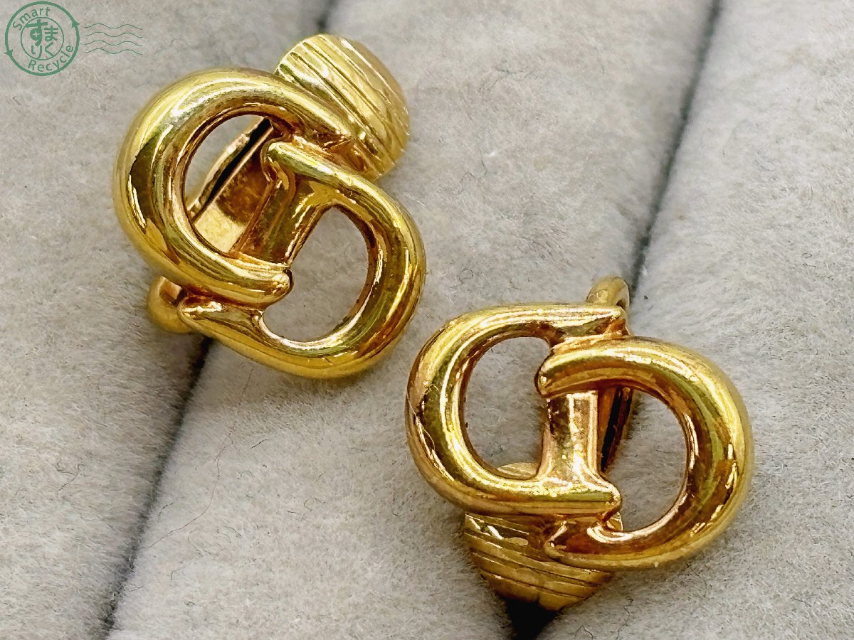 BJ0607572 ♭Christian Dior クリスチャン・ディオール CD イヤリング ロゴ ゴールドカラー ブランド品 アクセサリー 小物 中古拍卖