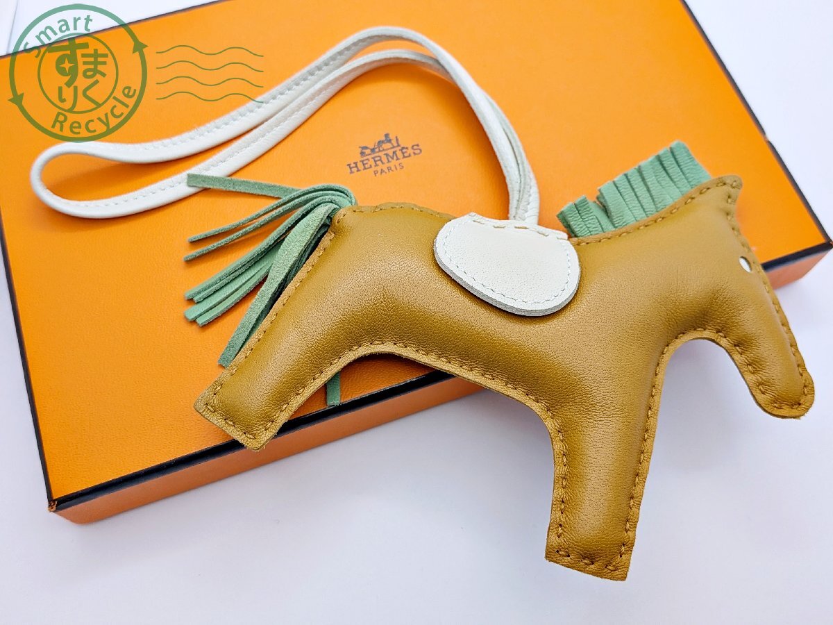 7BI0100652 ★ 1円~! HERMES エルメス ロデオ PM バッグチャーム Z刻印 アニューミロ セサミ ヴェールクリケット クレ 馬 服飾小物 中古拍卖