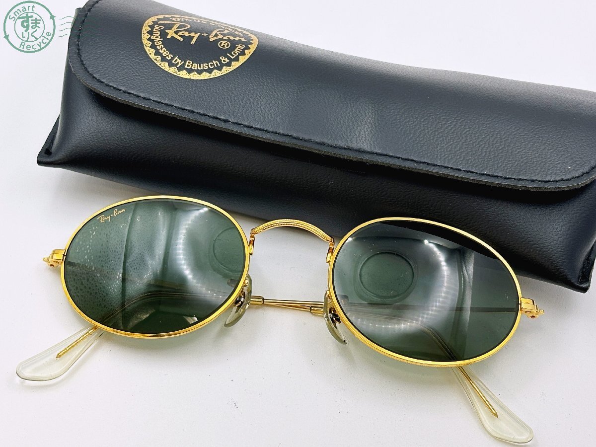 BJ0609124 ♭Ray-Ban レイバン サングラス 度なし保存ケース付 B&L カラーレンズ ブラック系 黒 アイウェア メガネ 服飾小物 中古 ①拍卖