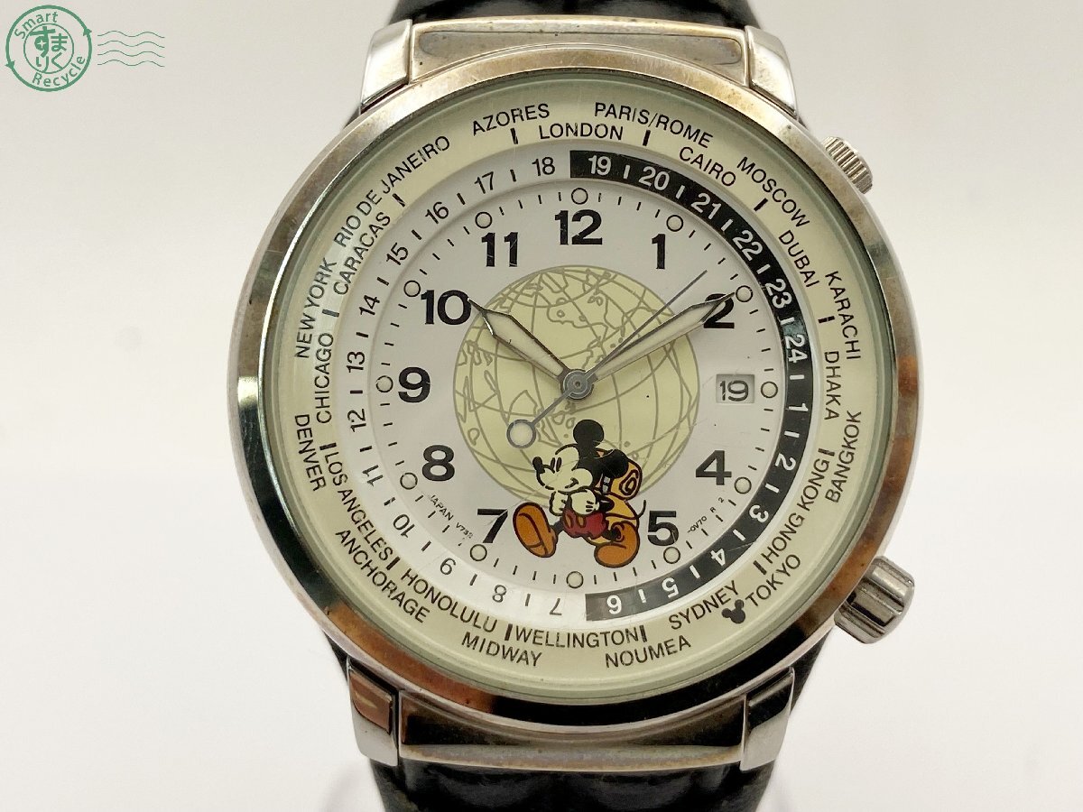 BJ0709200 ◇ 1円~! SEIKO セイコー アルバ ミッキーマウス 生誕70周年 1997本限定 V732-0J30 QZ 腕時計 中古 不動 ベルト劣化拍卖