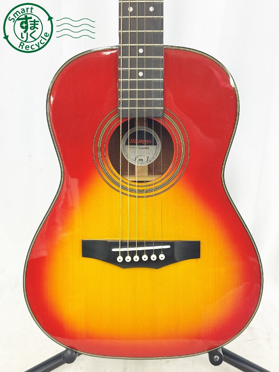 BJ0707249 ★ Morris L-A1ⅡCS モーリス ソフトケース付き アコースティックギター ミニギター アコギ 弦楽器 ジャンク 中古拍卖
