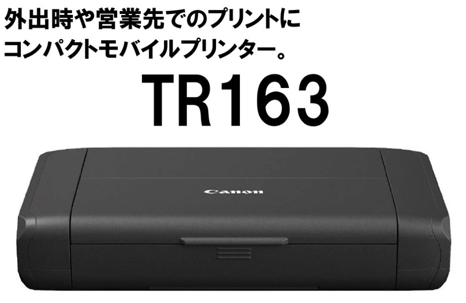 新品未開封☆キヤノン CANON A4 インクジェット モバイル プリンター TR163 コンパクト 小さい拍卖