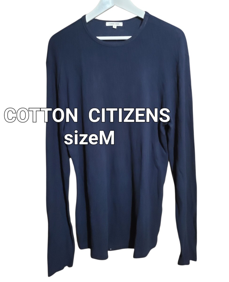 COTTON COTTON CITIZENS コットン長袖カットソー ネイビー sizeM拍卖