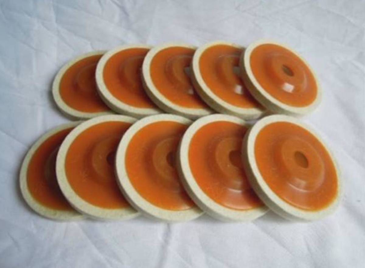 送料300円◆フェルト バフ 10枚 セット 100mm ディスクサンダー グラインダー 研磨拍卖