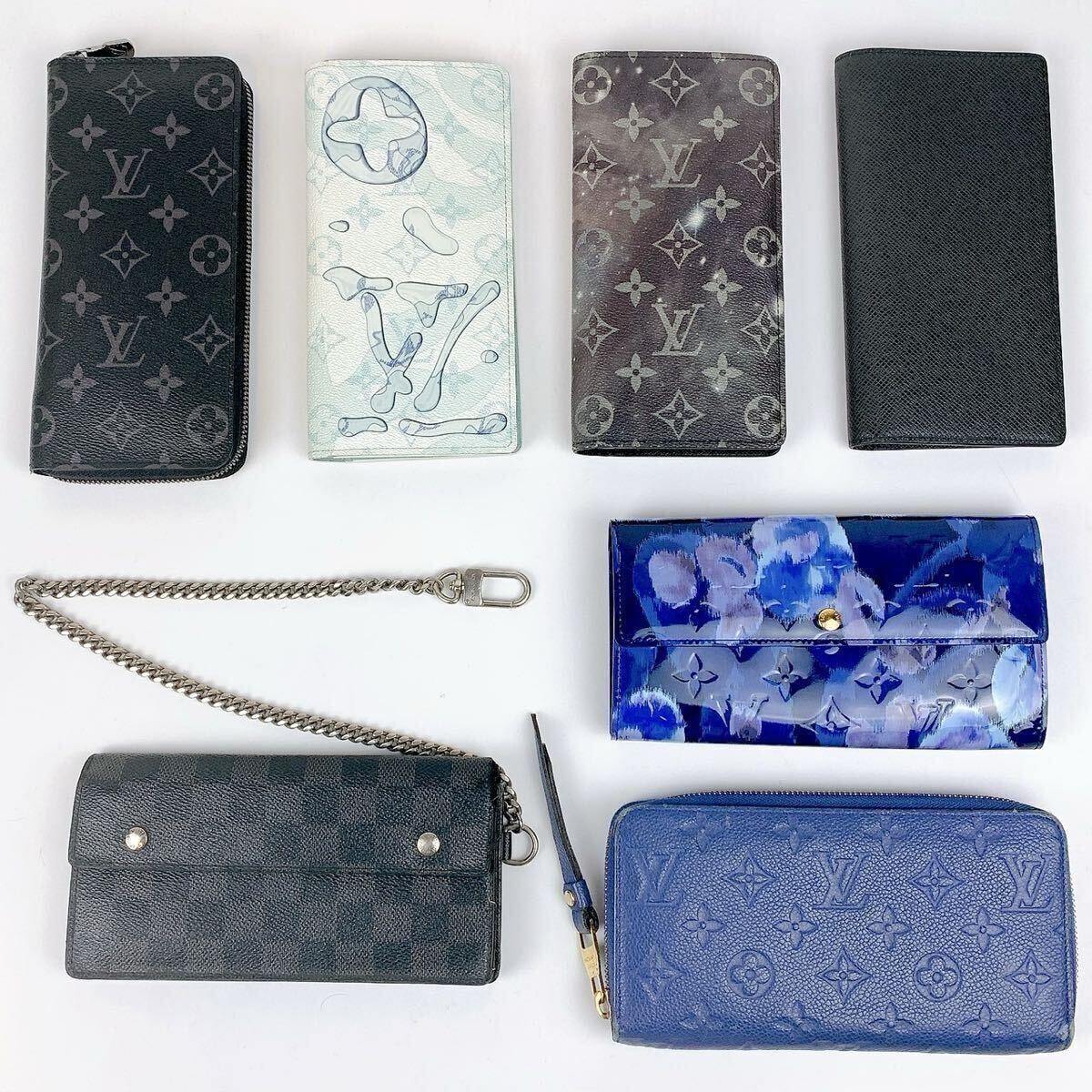 1円 LOUIS VUITTON ◆新品未使用多数◆ ルイヴィトン 7点セット 長財布 ジッピーウォレット モノグラム ヴェルティカル レザー ブラック拍卖