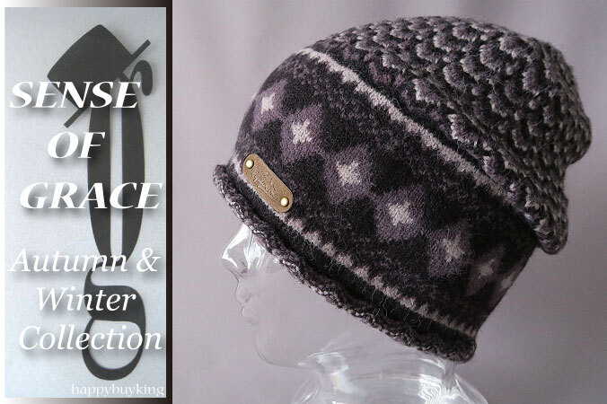 graceグレース★ネイティブジャガードニットワッチ【黒】新品 大きいサイズも 男女兼用 ノルディック フェアアイル ニットキャップ拍卖