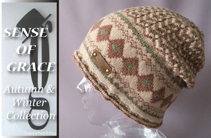 graceグレース★ネイティブジャガードニットワッチ【BE】新品 大きいサイズも 男女兼用 ノルディック フェアアイル ニットキャップ拍卖