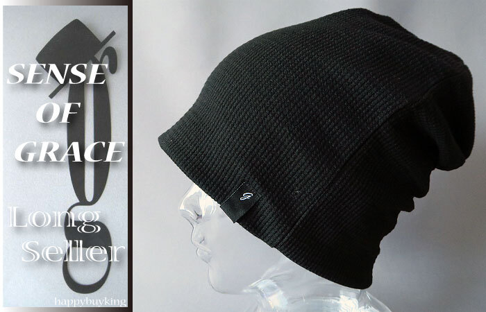 graceグレース★2025サーマルルーズワッチ3【黒】新品 男女兼用 手洗いOK ワッフルワッチキャップ ビーニー センスオブグレース拍卖