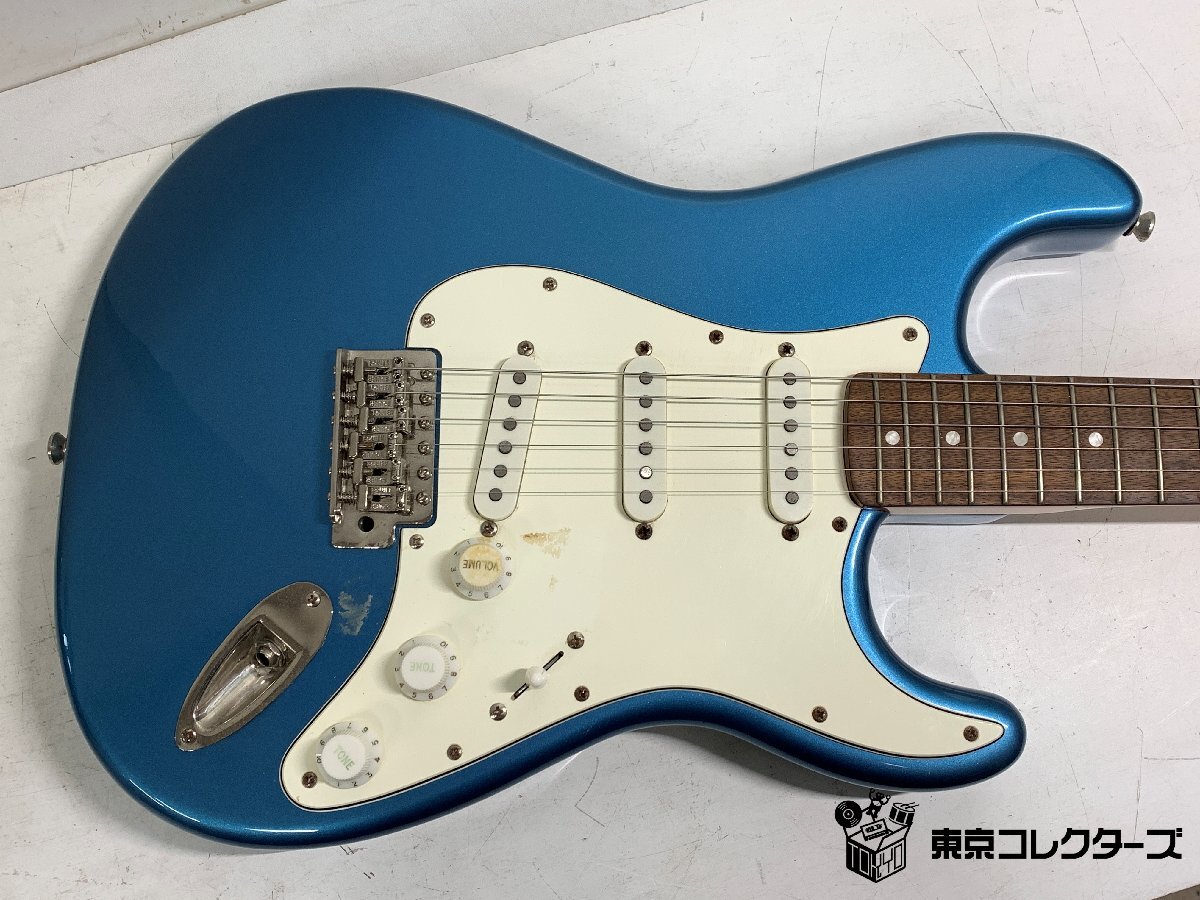 Squier by Fender ストラトキャスター 3S 青系 ブルー スクワイア Stratocaster エレキギター ※引取り可 □拍卖