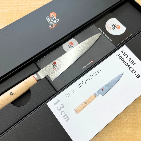 【即決】 ツヴィリング ZWILLING ミヤビ 雅 MIYABI 小刀 SHOTOH バーチウッド 5000MCD 13cm 34372-131 包丁 箱付き 新品 未使用拍卖