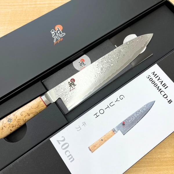 【即決】 ツヴィリング ZWILLING ミヤビ 雅 MIYABI 牛刀 GYUTOH バーチウッド 5000MCD 20cm 34373-201 包丁 箱付き ① 新品 未使用拍卖