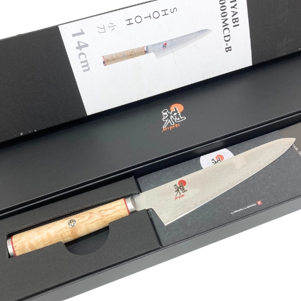 【即決】 ツヴィリング ZWILLING ミヤビ 雅 MIYABI 小刀 SHOTOH バーチウッド 5000MCD 14cm 34381-143 包丁 箱付き 新品 未使用拍卖