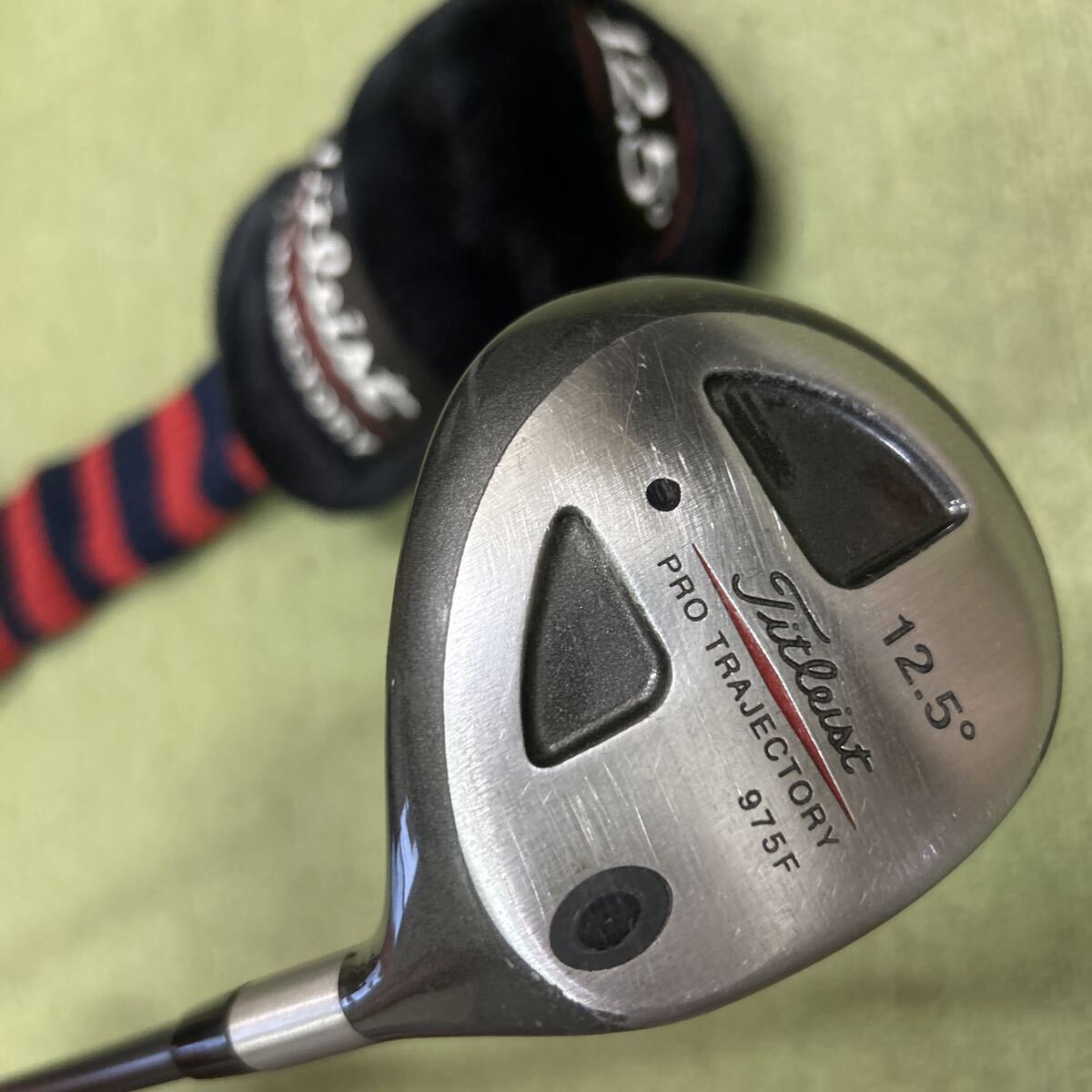 B464 タイトリスト 975F 12.5° 純正カーボン Sフレックス ヘッドカバー付属拍卖